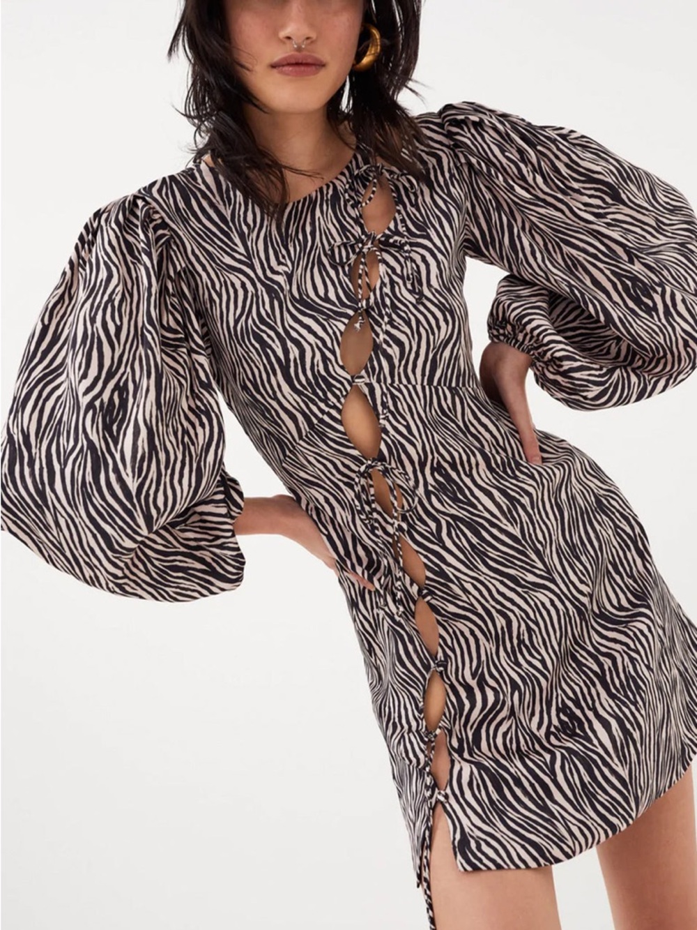 For Love & Lemons Women’s Rosita Mini Dress in Black